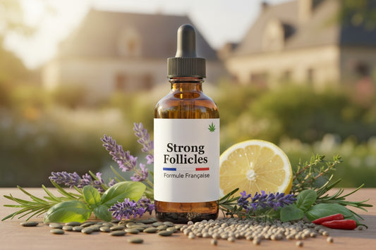 Essential oil formula supporting hair growth