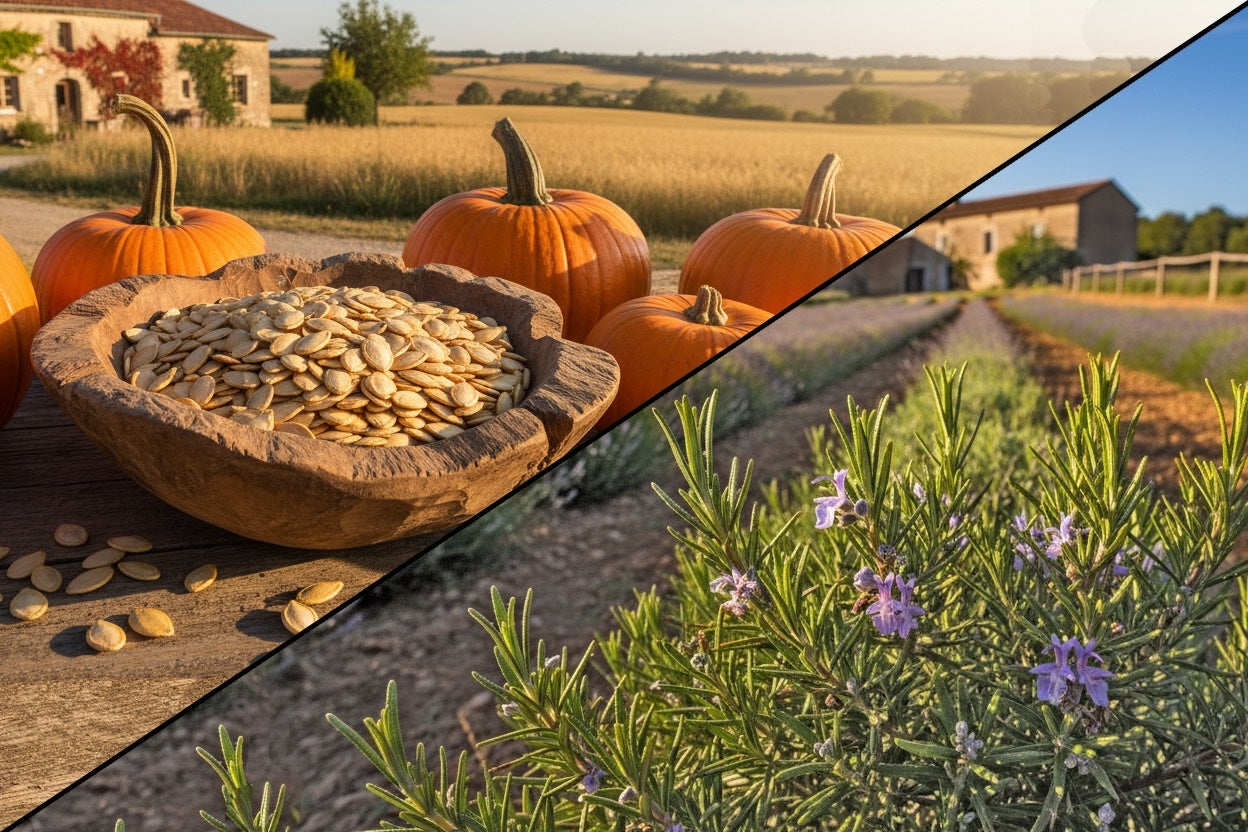 pumpkin seed oil & rosemary essential oil